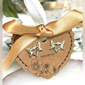 Silver Fox earrings stud earrings small earrings minimalist earrings in box